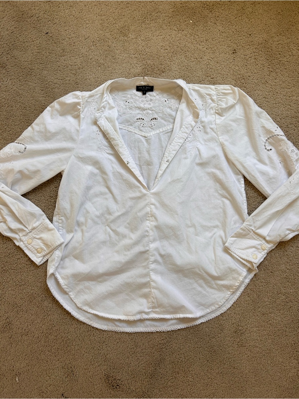 Rag & Bone White Long Sleeve